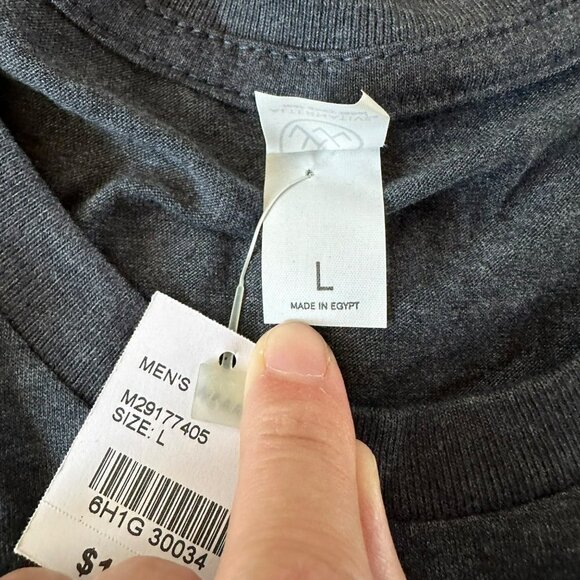 Men's Warehouse gray and black heathered tshirt men's Large - Picture 4 of 7